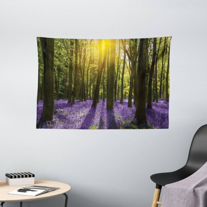 Bluebell Blossoms Wide Tapestry