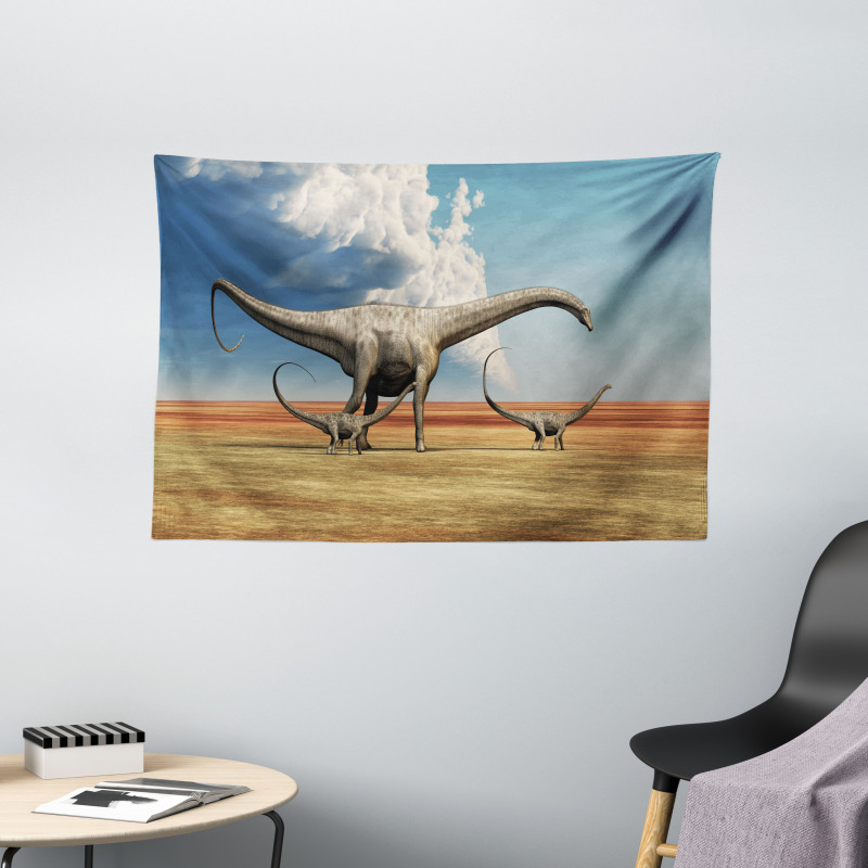 Diplodocus Dinasours Wide Tapestry