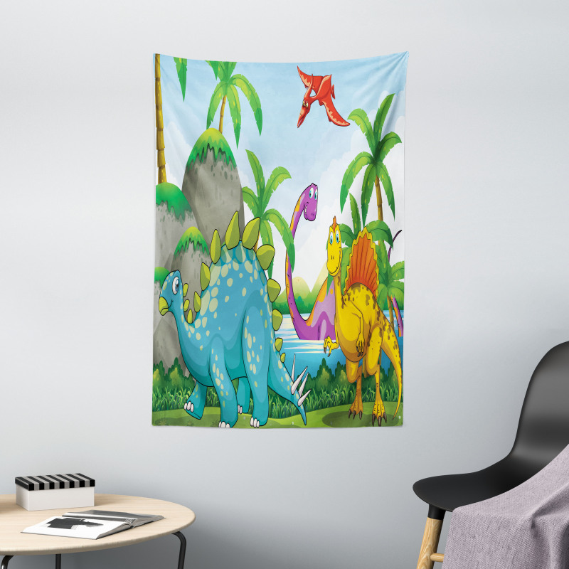 Dinosaurs in the Jungle Tapestry