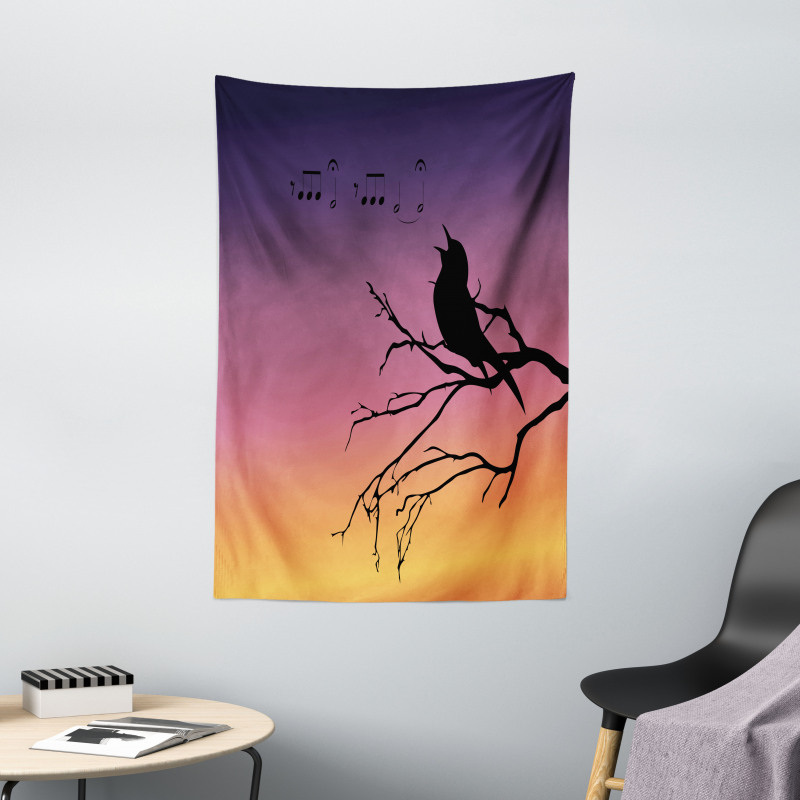 Gradient Sunrise Bird Tapestry
