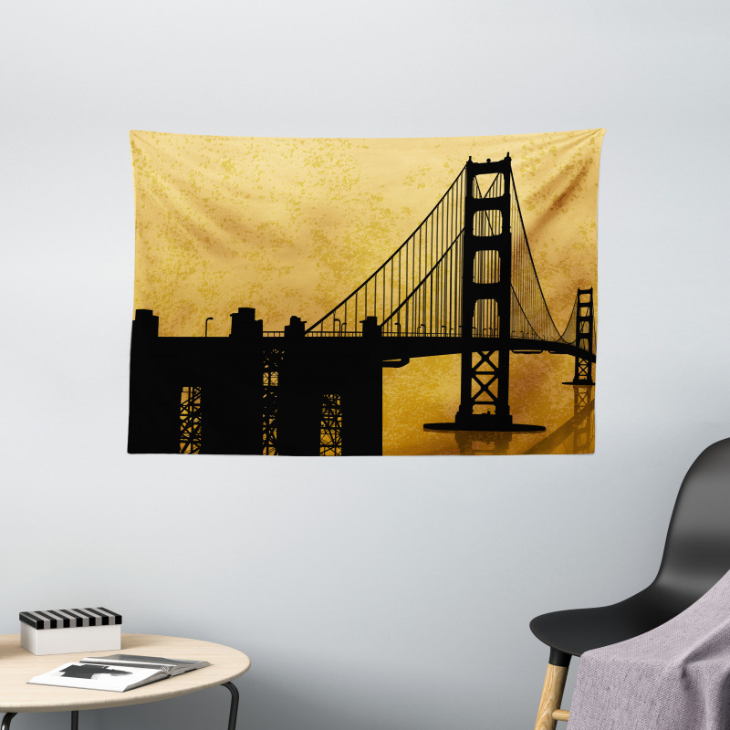 Golden Gate Bridge Art Wide Tapestry