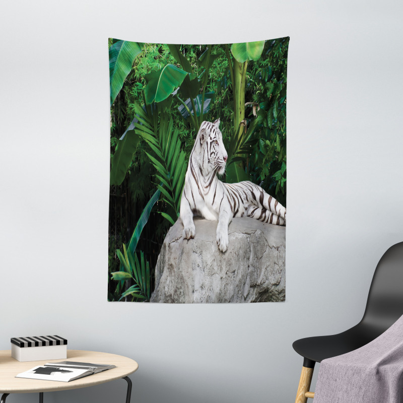 White Tiger in Jungle Tapestry