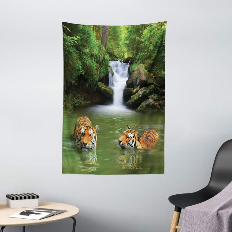 Siberian Tigers Tapestry