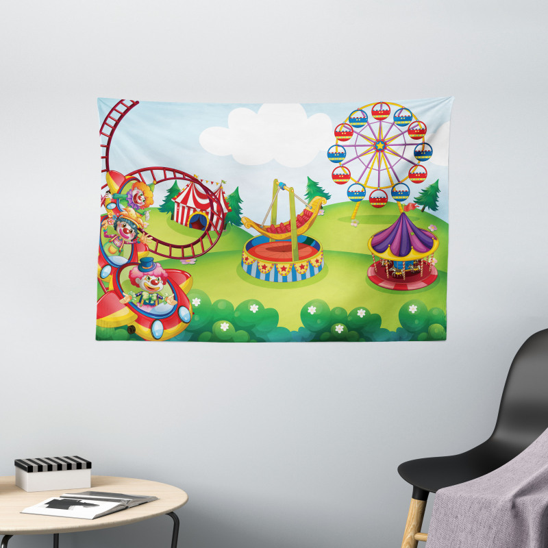 Circus and Theme Park Wide Tapestry