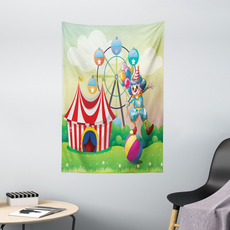 Clown Inflatable Ball Tapestry