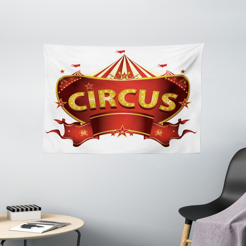 Carnival Sign Nightlife Wide Tapestry