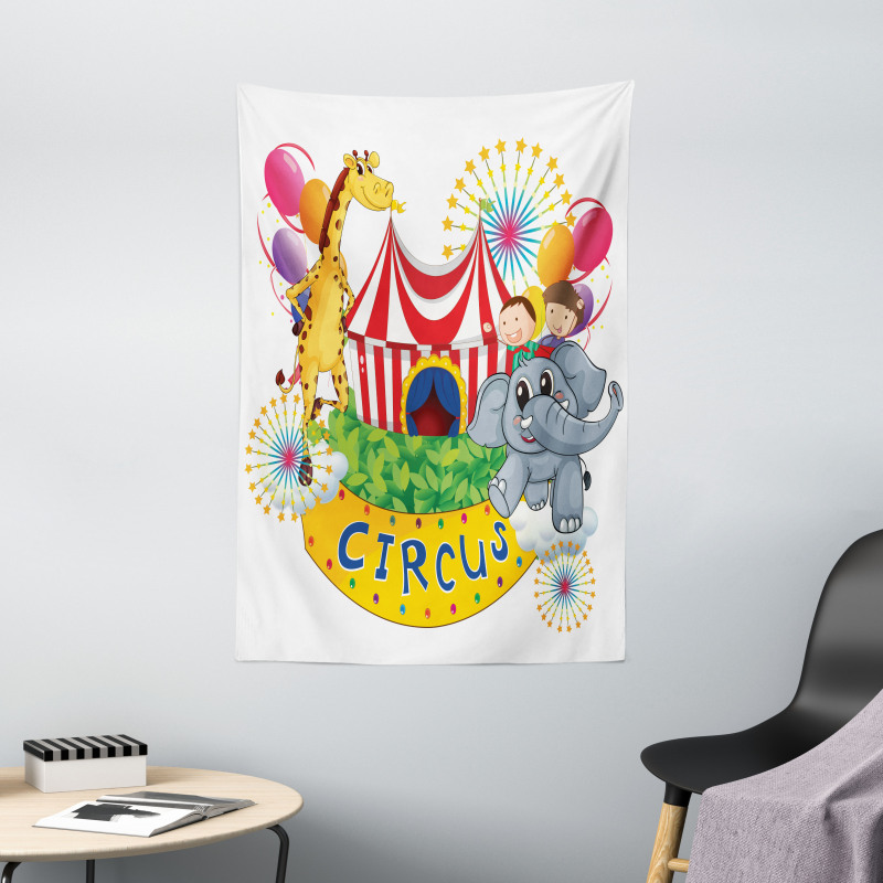 Circus Show with Kids Tapestry