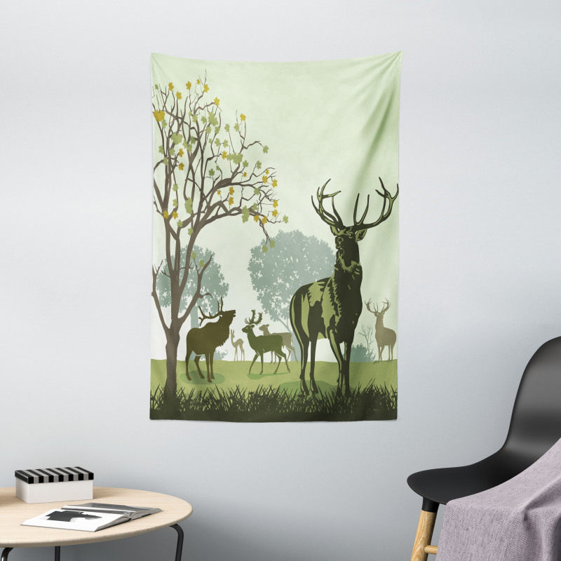 Deer and Nature Park Tapestry