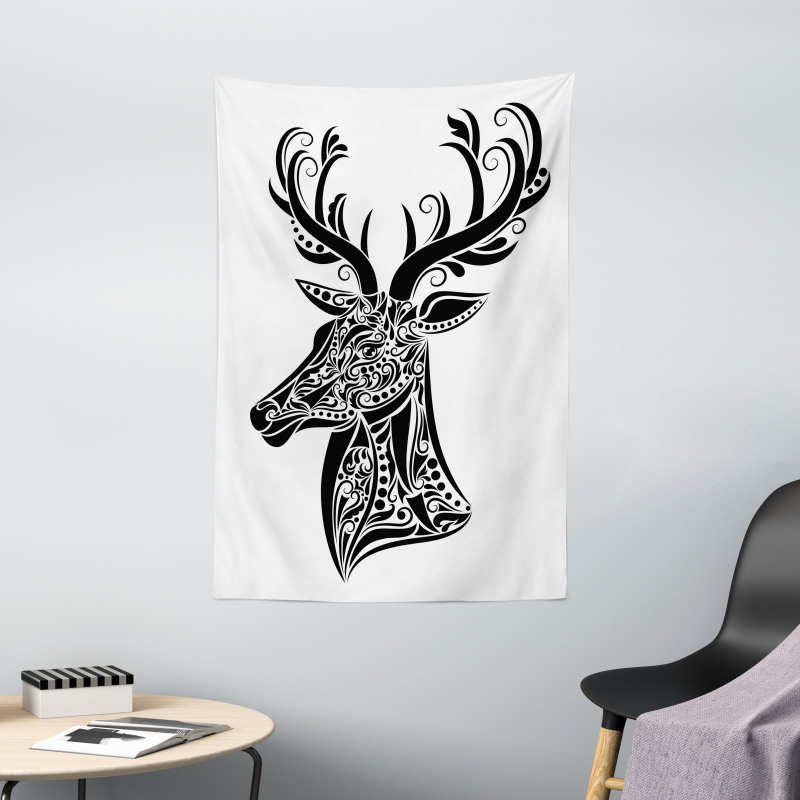 Deer Animal Tattoo Tapestry