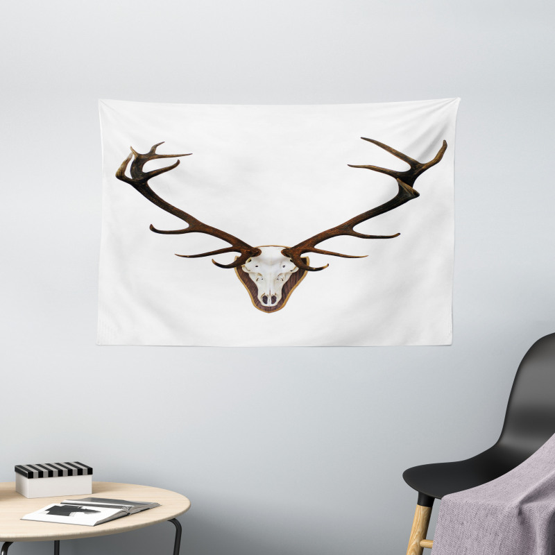 Deer Stag Bones Mounted Wide Tapestry