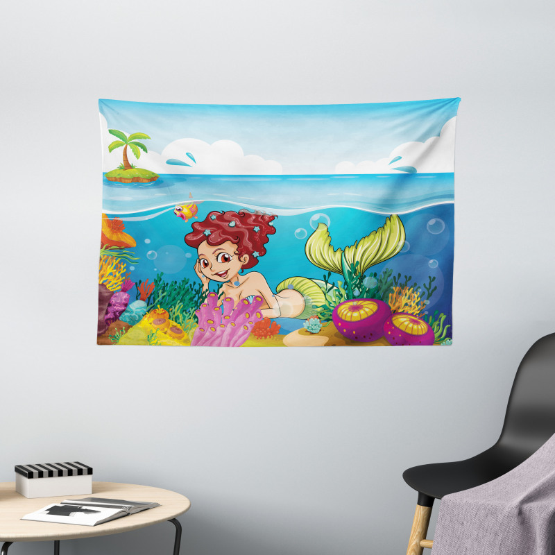 Palm Trees in Island Wide Tapestry