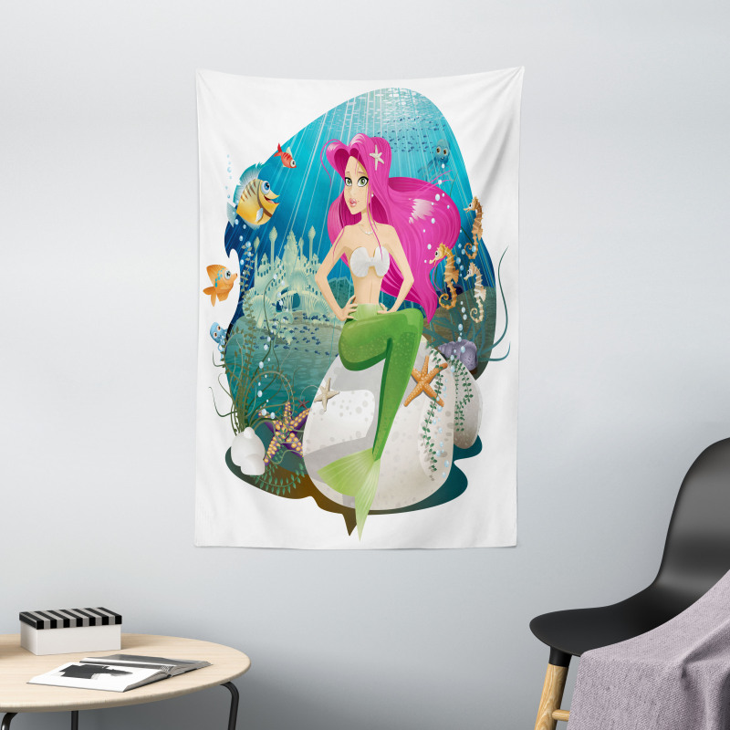 Underwater Mermaid Tapestry