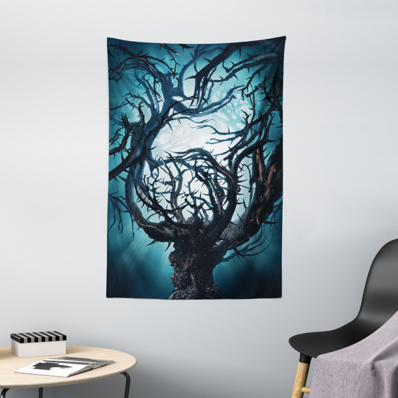 Night Big Mystic Tree Tapestry