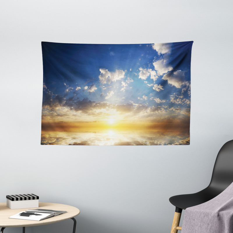 Sunset Reflection on Sea Wide Tapestry