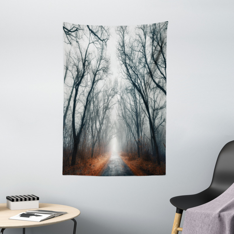Autumn Sky and Leaves Tapestry