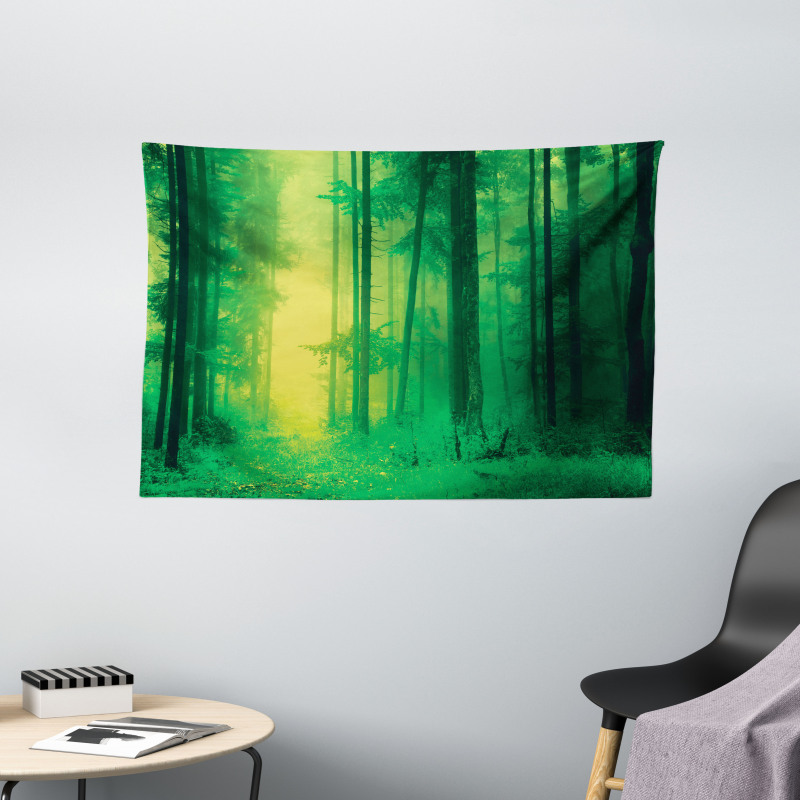 Fairy Springtime Forest Wide Tapestry