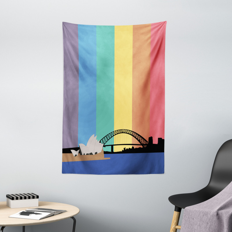 Sydney Building on Rainbow Tapestry