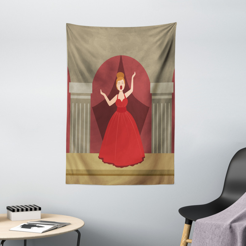 Singing Woman Formal Clothes Tapestry