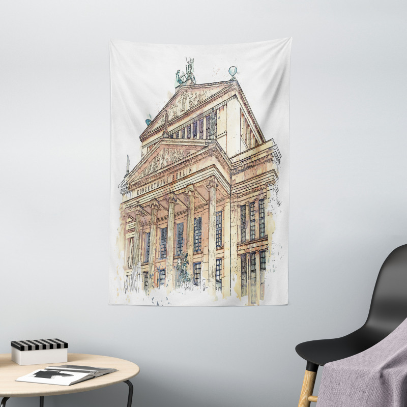 Germany Iconic Building Paint Tapestry