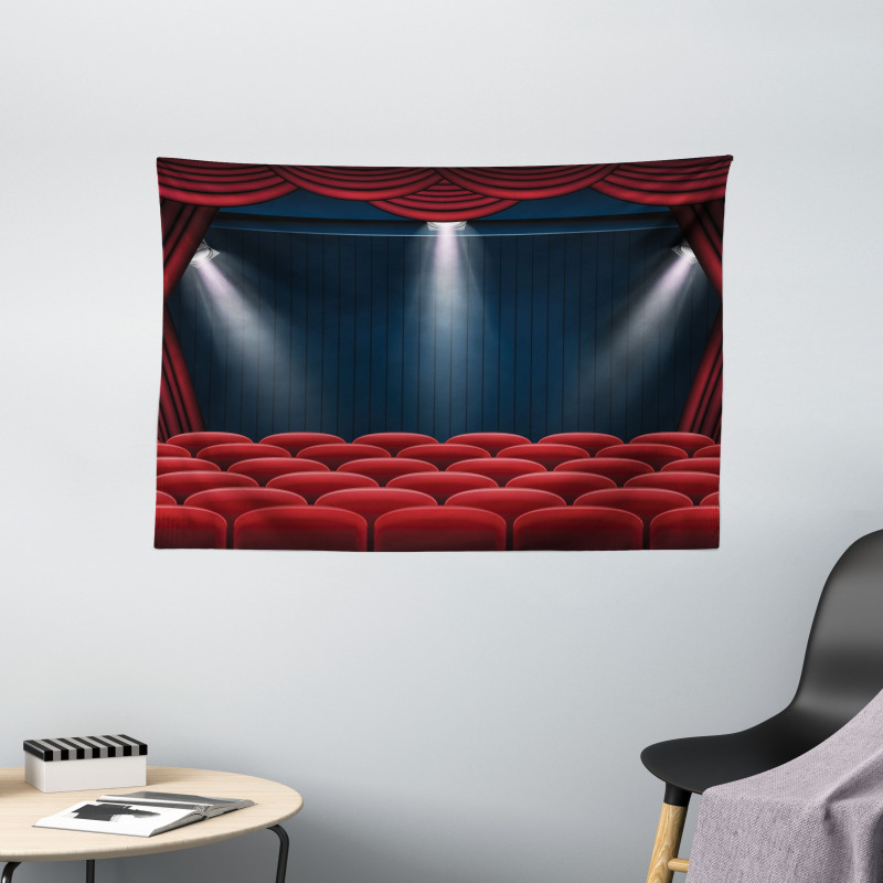 Classic Stage with Curtain Wide Tapestry