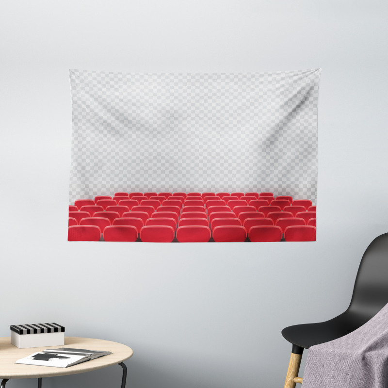 Theater Chairs Row Graphic Wide Tapestry