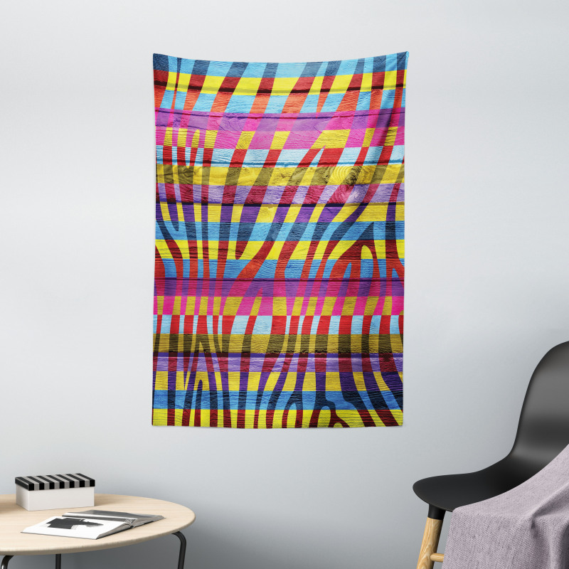 Vibrant Curvy Lines Tapestry