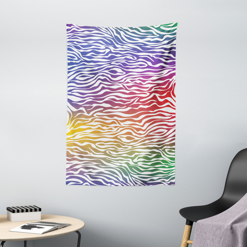 Abstract Zebra Skin Tapestry