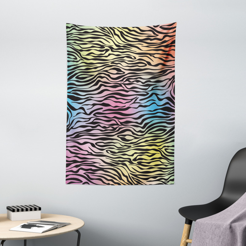 Colorful Wildlife Zebra Tapestry