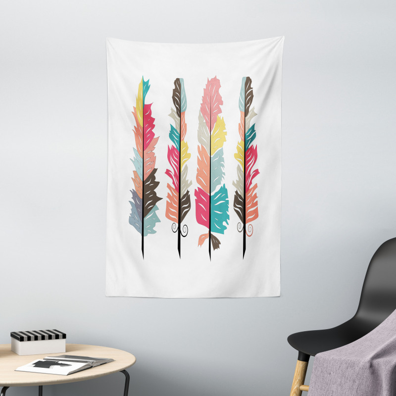 Tribal Primitive Boho Plume Tapestry