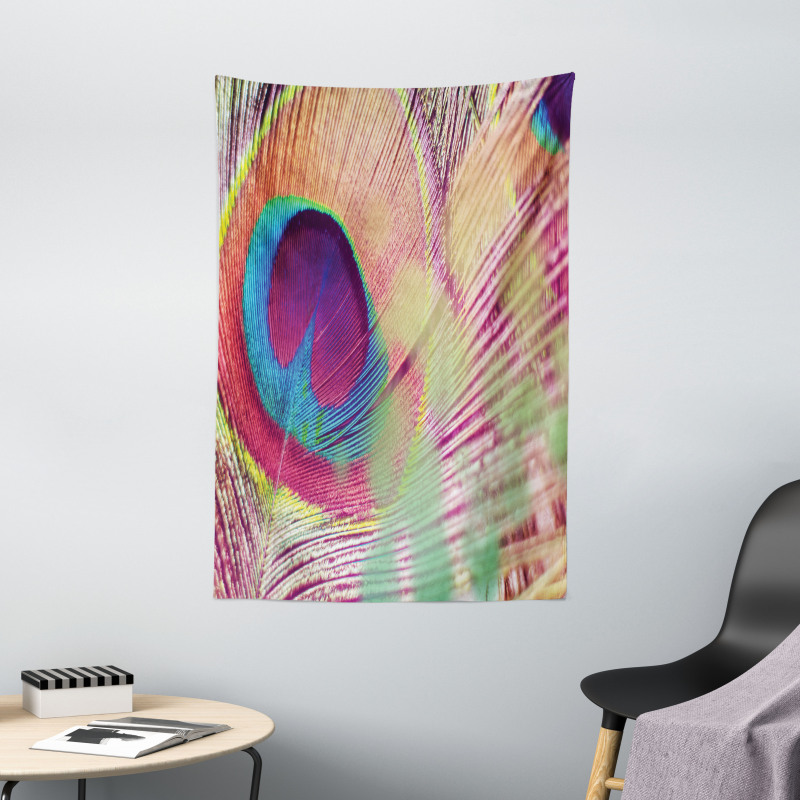 Colorful Macro Plume Photo Tapestry