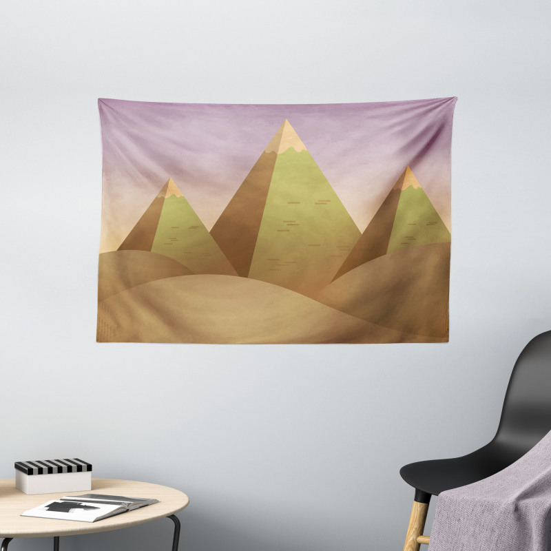 Pyramids Dune Sand Wide Tapestry