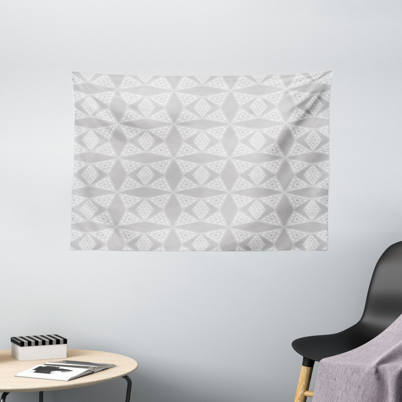 Hazy Concentric Triangles Wide Tapestry