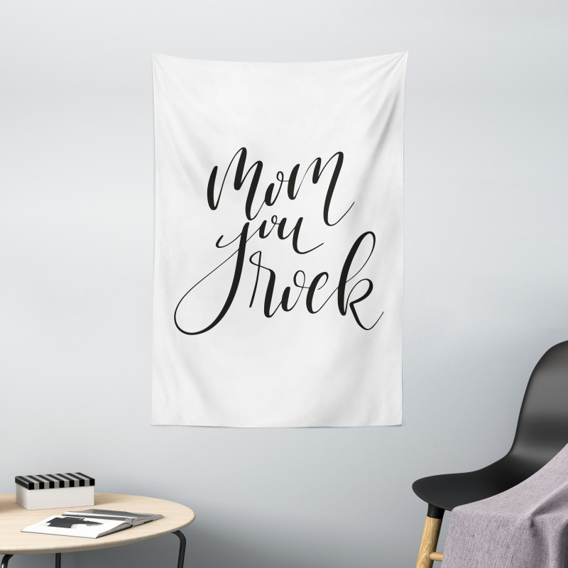 Mother Love Phrase Art Tapestry