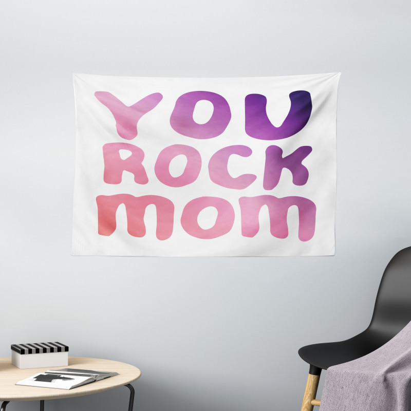 Gradient Mother's Day Art Wide Tapestry