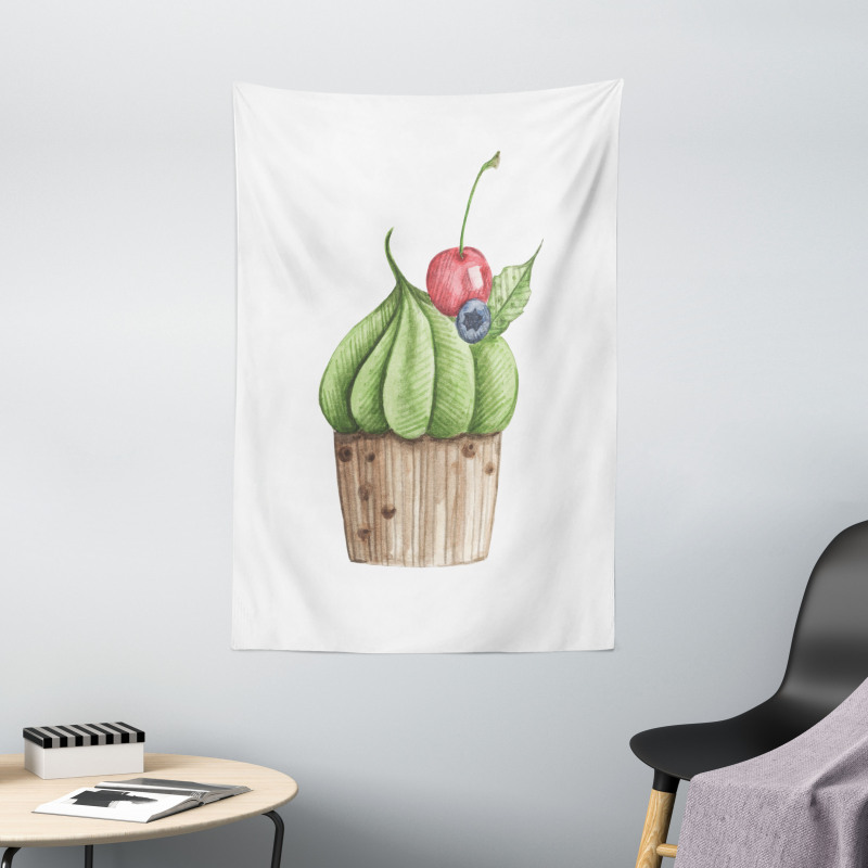 Tasty Cherry Food Graphic Tapestry