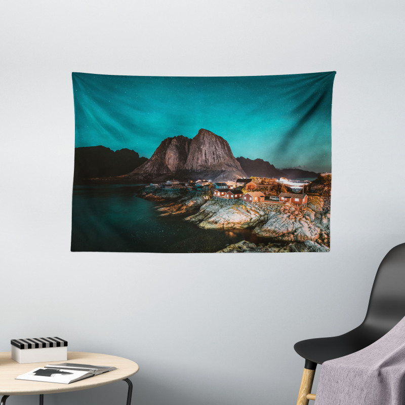 Aurora Borealis Norway Wide Tapestry