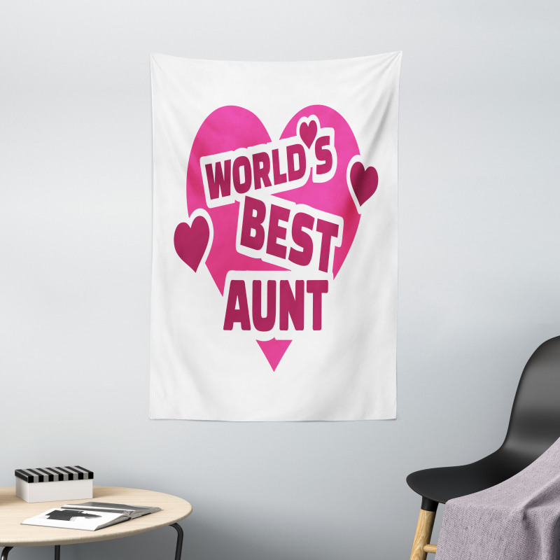 World's Best Aunt Lettering Tapestry