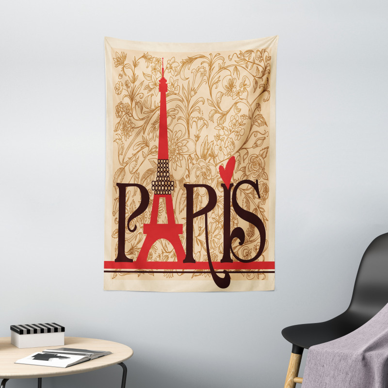 Paris Eiffel Tower View Tapestry
