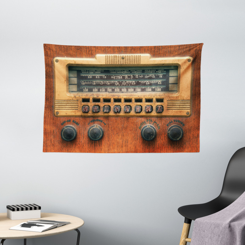 Antique Radios Wide Tapestry