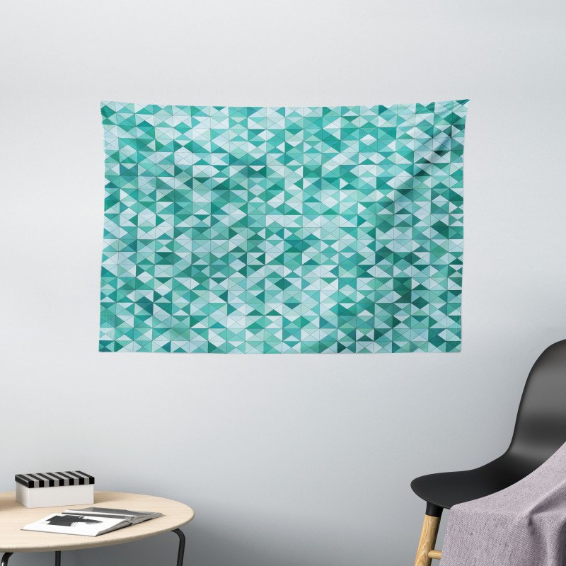 Triangle Mosaic Shape Wide Tapestry