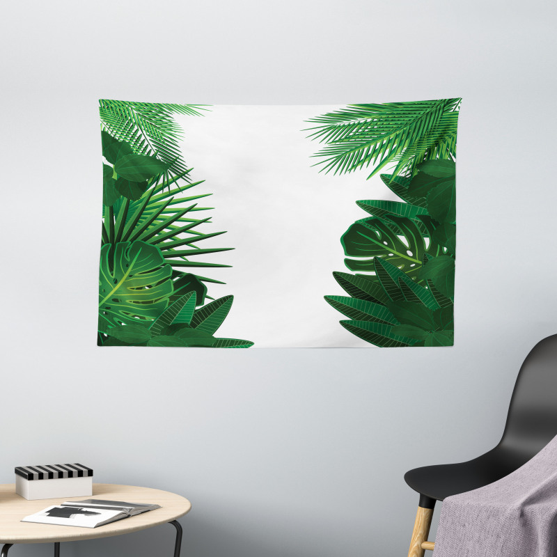 Tropical Exotic Palms Wide Tapestry