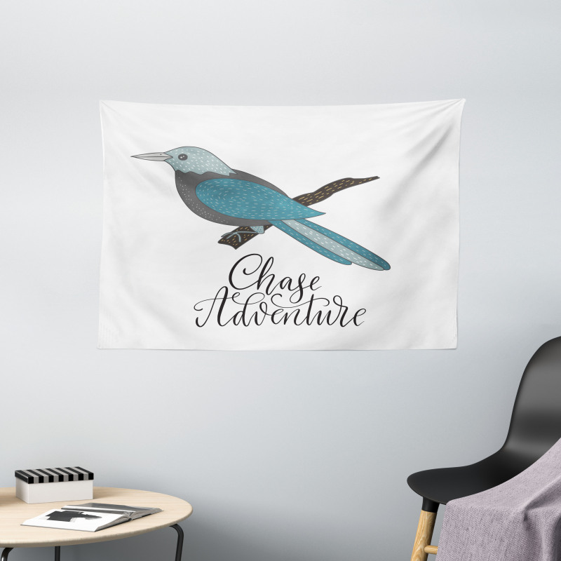 Chase Adventure Exotic Bird Wide Tapestry