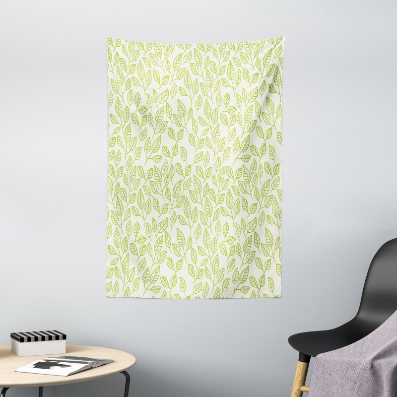 Green Leaves Branches Tapestry