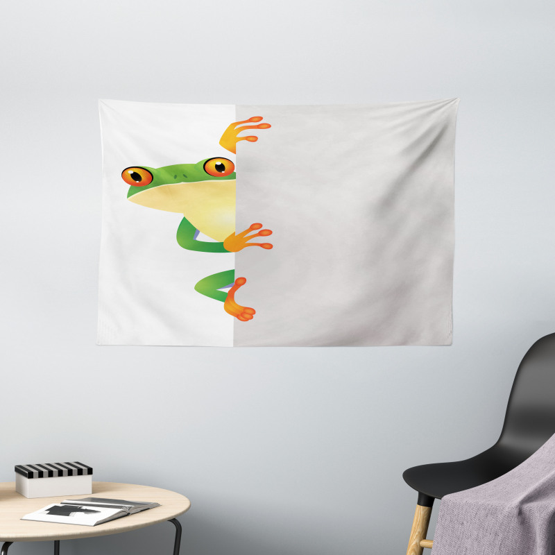 Frog Prince Reptiles Wide Tapestry