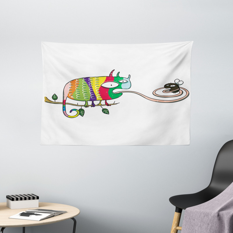 Chameleon on Branch Wide Tapestry