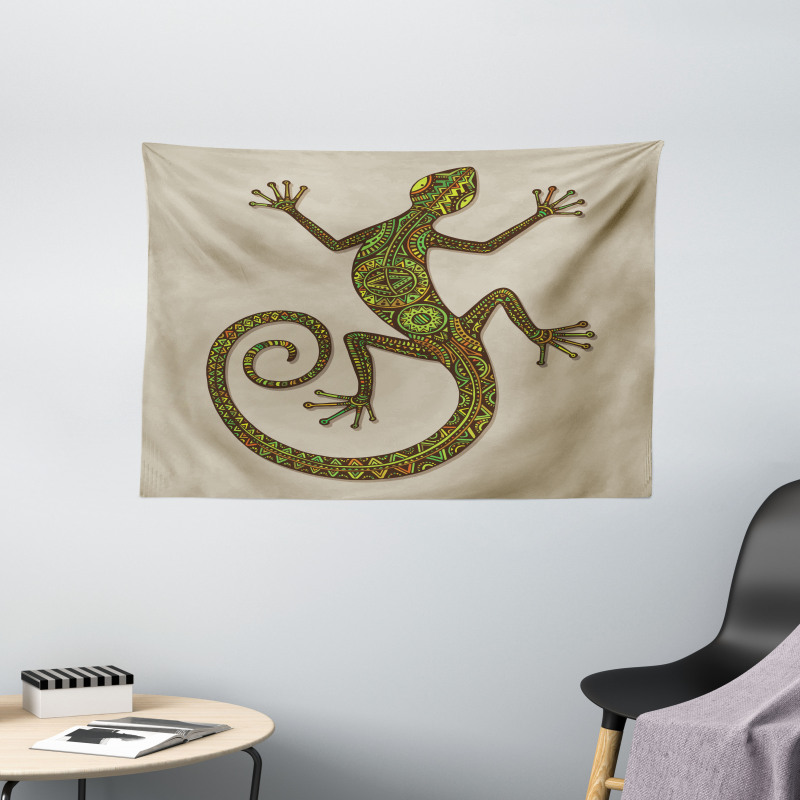 Lizard Pattern Wide Tapestry