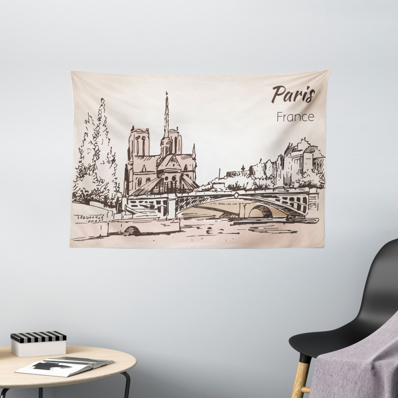 Art Cityscape Wide Tapestry