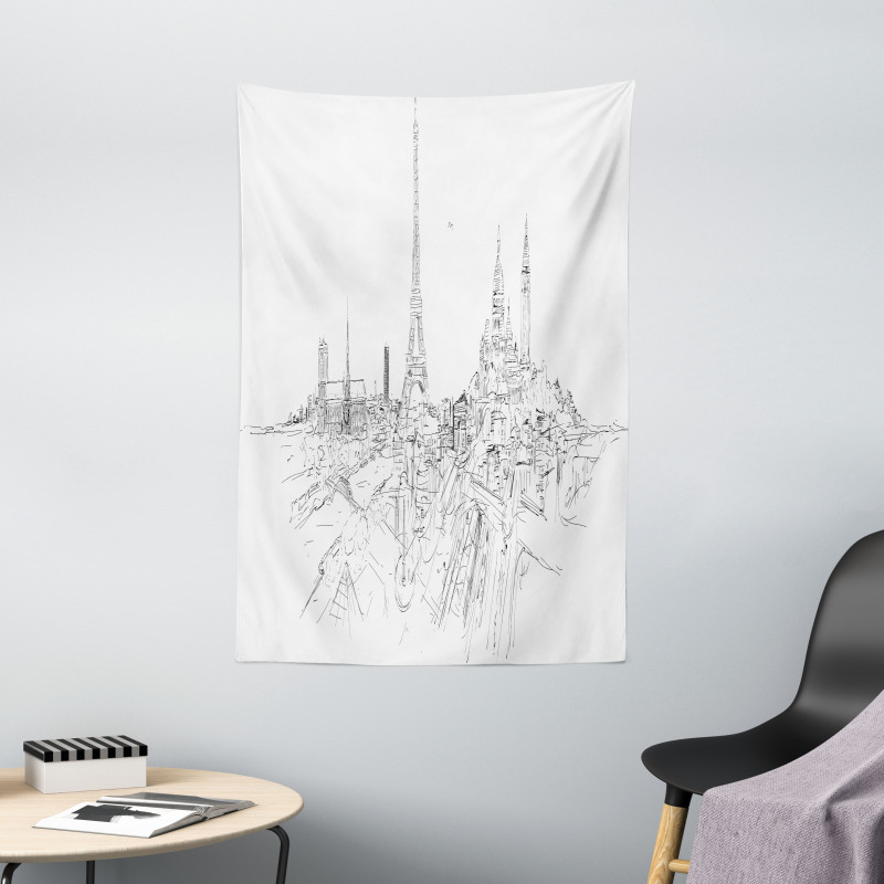 Cityscape Art Tapestry