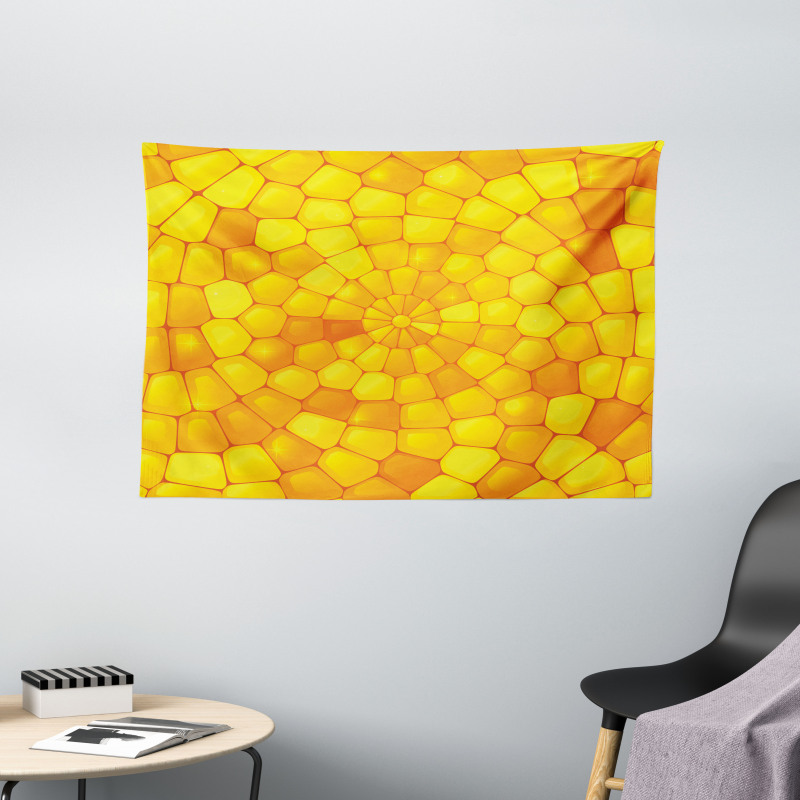 Abstract Corn Pattern Wide Tapestry