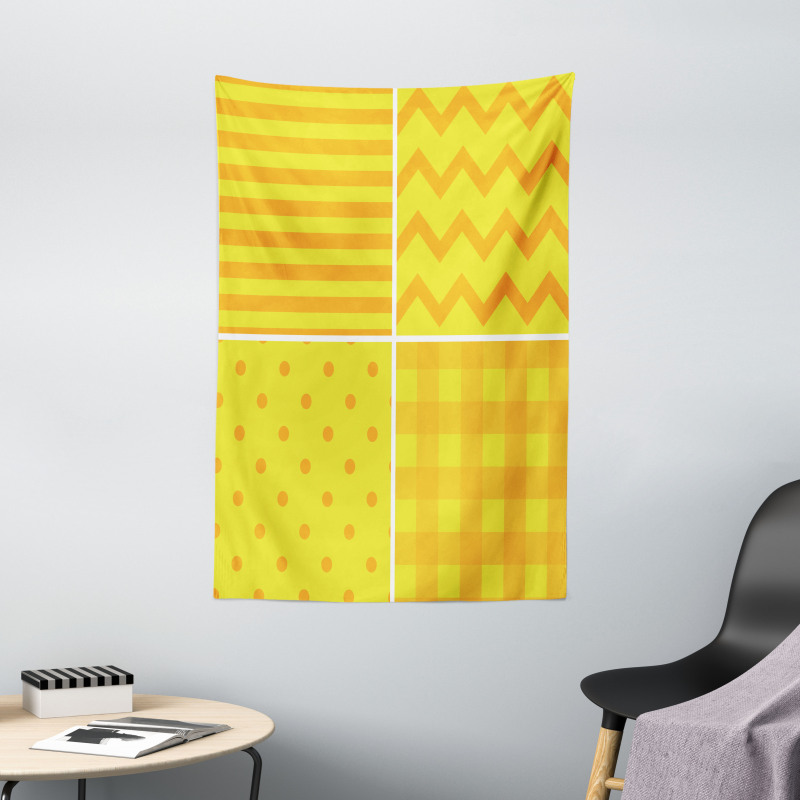 Retro Patterns Zigzag Tapestry